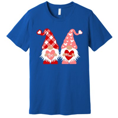 Be Mine Hearts Valentines Day Gnomes Gift Premium T-Shirt