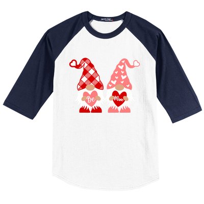 Be Mine Hearts Valentines Day Gnomes Gift Baseball Sleeve Shirt