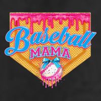 Baseball Mama Home Plate Ice Cream Dripping With Sprinkles 7 Panel Mesh Trucker Snapback Hat
