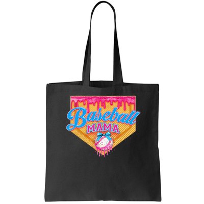 Baseball Mama Home Plate Ice Cream Dripping With Sprinkles Bag