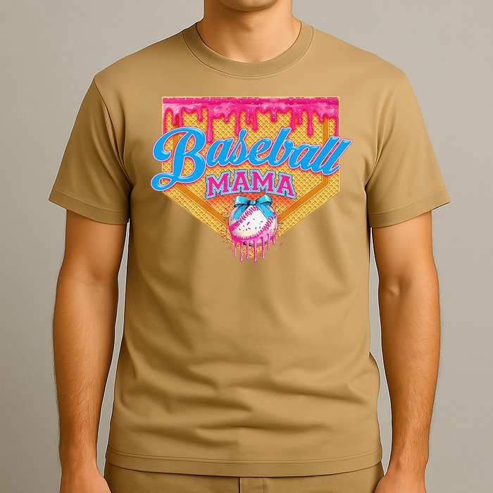 Baseball Mama Home Plate Ice Cream Dripping With Sprinkles T-Shirt