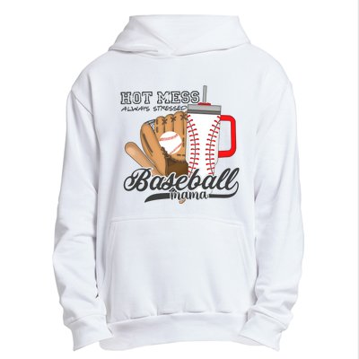 Baseball Mama Hot Mess Always Stressed Game Day Urban Pullover Hoodie