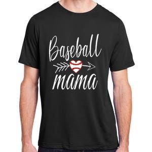 Baseball Mama Heart Mother's Day Mom For Baseball Lovers Gift Adult ChromaSoft Performance T-Shirt