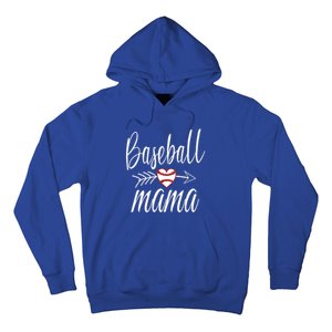 Baseball Mama Heart Mother's Day Mom For Baseball Lovers Gift Hoodie