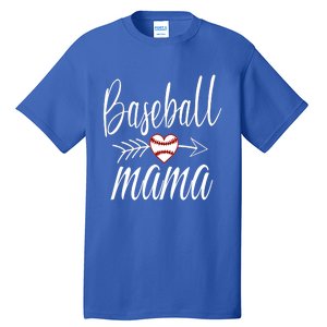 Baseball Mama Heart Mother's Day Mom For Baseball Lovers Gift Tall T-Shirt