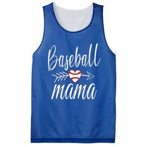 Baseball Mama Heart Mother's Day Mom For Baseball Lovers Gift Mesh Reversible Basketball Jersey Tank