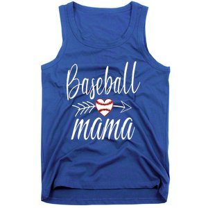 Baseball Mama Heart Mother's Day Mom For Baseball Lovers Gift Tank Top