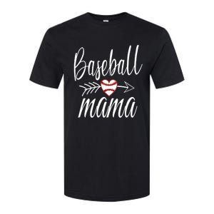 Baseball Mama Heart Mother's Day Mom For Baseball Lovers Gift Softstyle CVC T-Shirt