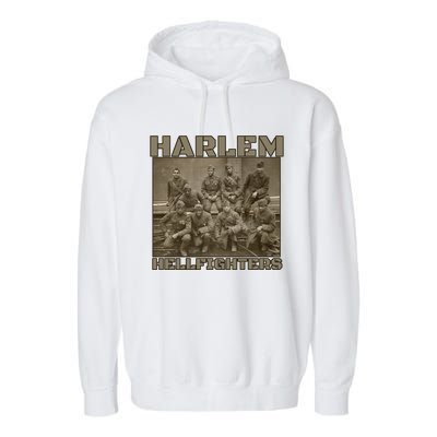 Black Military History Usa Black History Harlem Hellfighters Great Gift Garment-Dyed Fleece Hoodie