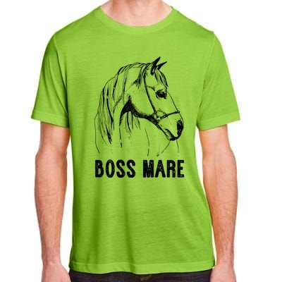 Boss Mare Horseback Riding Equestrians Horse Gift Adult ChromaSoft Performance T-Shirt