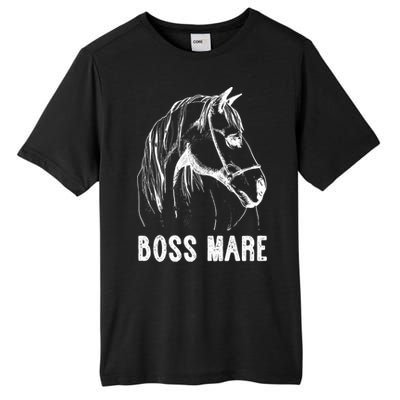 Boss Mare Horseback Riding Equestrians Horse Gift Tall Fusion ChromaSoft Performance T-Shirt