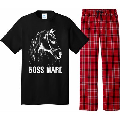 Boss Mare Horseback Riding Equestrians Horse Gift Pajama Set