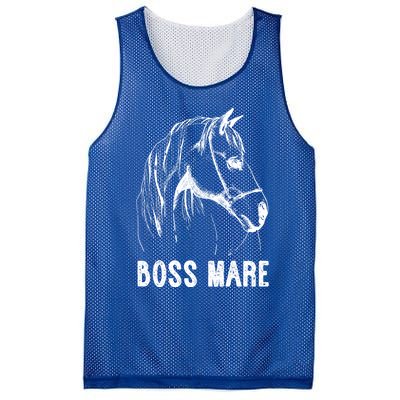 Boss Mare Horseback Riding Equestrians Horse Gift Mesh Reversible Basketball Jersey Tank