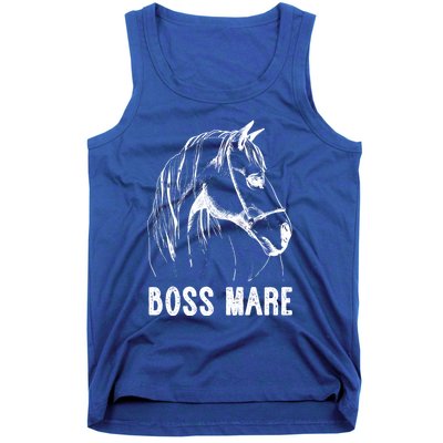 Boss Mare Horseback Riding Equestrians Horse Gift Tank Top