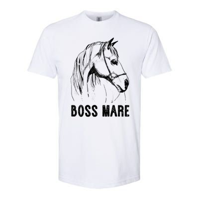 Boss Mare Horseback Riding Equestrians Horse Gift Softstyle CVC T-Shirt