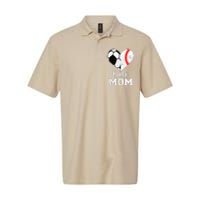 Ball Mom Heart Funny Baseball Soccer Mom Softstyle Adult Sport Polo