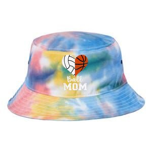 Ball Mom Heart Funny Volleyball Basketball Mom Tie Dye Newport Bucket Hat