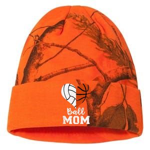 Ball Mom Heart Funny Volleyball Basketball Mom Kati Licensed 12" Camo Beanie