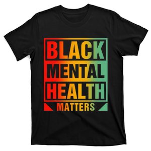 Black Mental Health Matters Human Brain Counselor Therapist T-Shirt