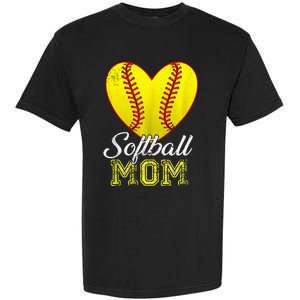 Ball Mom Heart Baseball Softball Mama Mothers Day 2024 Garment-Dyed Heavyweight T-Shirt