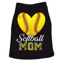 Ball Mom Heart Baseball Softball Mama Mothers Day 2024 Doggie Tank