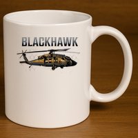 Blackhawk Military Helicopter 11oz C Handle Ceramic Mug