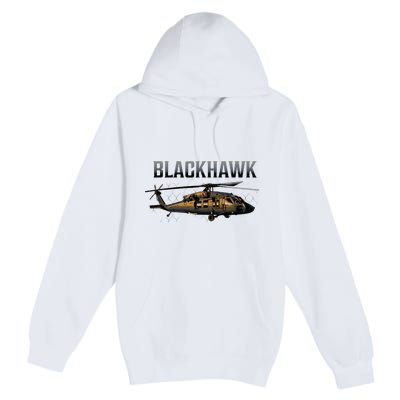 Blackhawk Military Helicopter Premium Pullover Hoodie