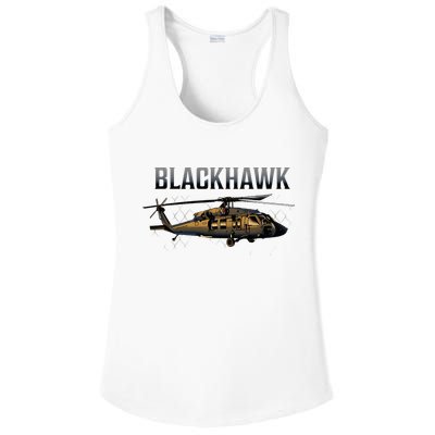 Blackhawk Military Helicopter Ladies PosiCharge Competitor Racerback Tank