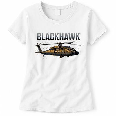 Blackhawk Military Helicopter Womens T-Shirt