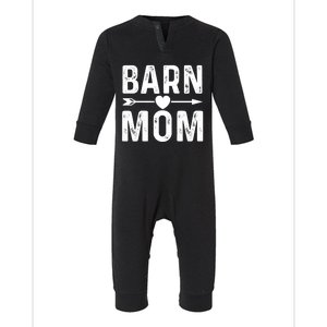 Barn Mom Horse Riding Barnyard Animals Mothers Day Funny Gift Infant Fleece One Piece