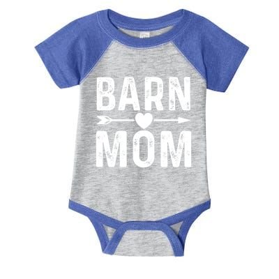 Barn Mom Horse Riding Barnyard Animals Mothers Day Funny Gift Infant Baby Jersey Bodysuit