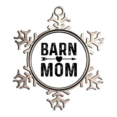 Barn Mom Horse Riding Barnyard Animals Mothers Day Funny Gift Metallic Star Ornament