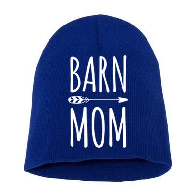 Barn Mom Horse Riding Barnyard Animals Mothers Day Gift Short Acrylic Beanie