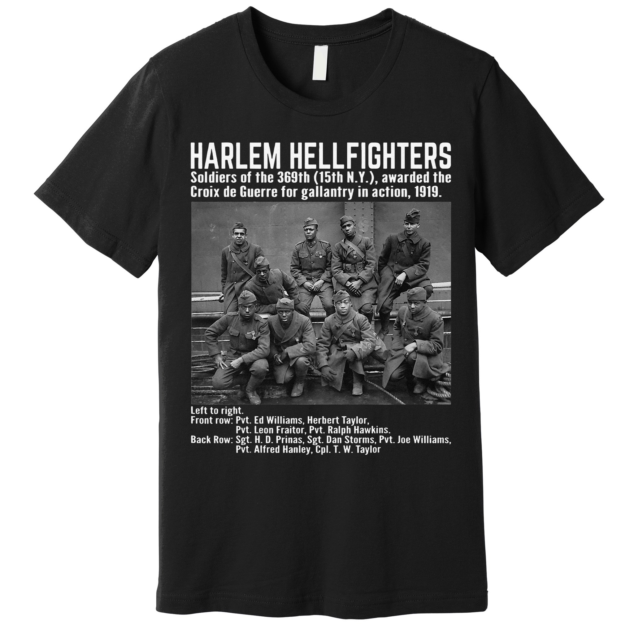 Black Military History USA Black History Harlem Hellfighters Premium T-Shirt