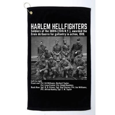 Black Military History USA Black History Harlem Hellfighters Golf Towel