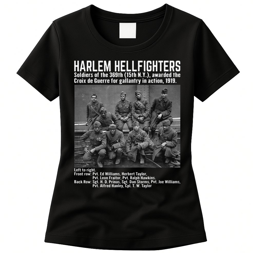 Black Military History USA Black History Harlem Hellfighters Womens T-Shirt