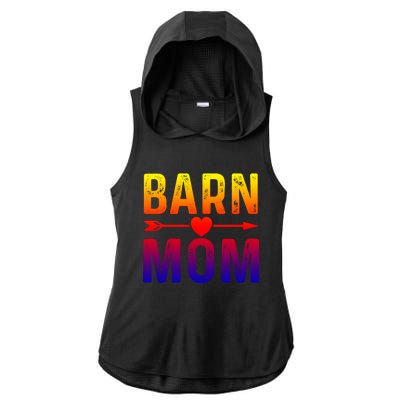 Barn Mom Horse Riding Barnyard Animals Mothers Day Funny Gift Ladies PosiCharge Tri-Blend Wicking Draft Hoodie Tank