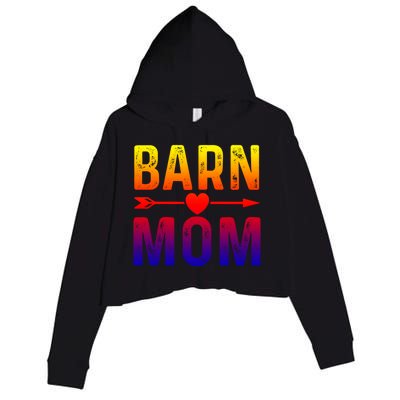 Barn Mom Horse Riding Barnyard Animals Mothers Day Funny Gift Crop Fleece Hoodie