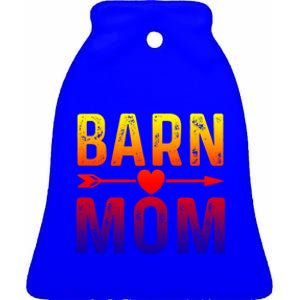 Barn Mom Horse Riding Barnyard Animals Mothers Day Funny Gift Ceramic Bell Ornament