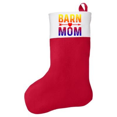 Barn Mom Horse Riding Barnyard Animals Mothers Day Funny Gift Felt Holiday Christmas Stocking