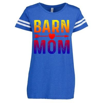 Barn Mom Horse Riding Barnyard Animals Mothers Day Funny Gift Enza Ladies Jersey Football T-Shirt