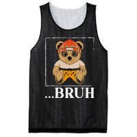 Bruh Meme Hip Hop Teddy Bear Funny Teens Teenager Mesh Reversible Basketball Jersey Tank