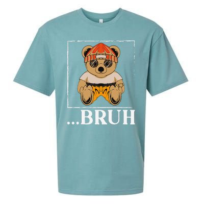 Bruh Meme Hip Hop Teddy Bear Funny Teens Teenager Sueded Cloud Jersey T-Shirt