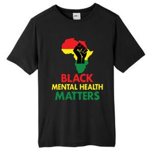 Black Mental Health, African Map Mental Health Awareness Tall Fusion ChromaSoft Performance T-Shirt