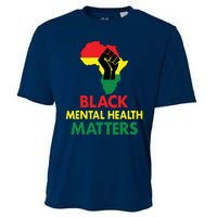 Black Mental Health, African Map Mental Health Awareness Cooling Performance Crew T-Shirt