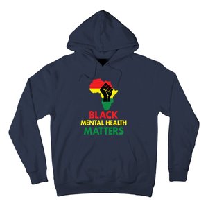 Black Mental Health, African Map Mental Health Awareness Hoodie