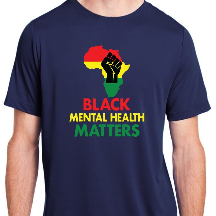 Black Mental Health, African Map Mental Health Awareness Adult ChromaSoft Performance T-Shirt