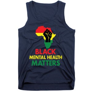 Black Mental Health, African Map Mental Health Awareness Tank Top