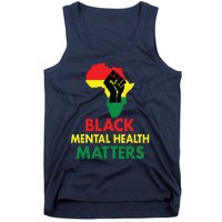 Black Mental Health, African Map Mental Health Awareness Tank Top