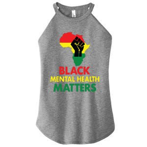 Black Mental Health, African Map Mental Health Awareness Women's Perfect Tri Rocker Tank